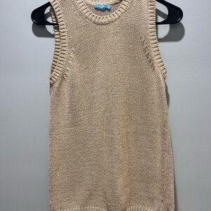 J. McLaughlin Off‎ White Alto Sweater Vest Sleeveless Knit XSmall Quiet Luxury